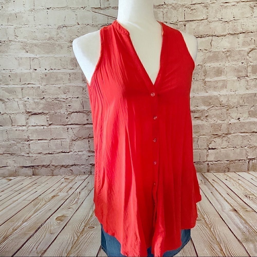 Maeve Anthropologie sleeveless blouse button up
